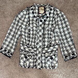 Elevenses Black and White Tweed Blazer